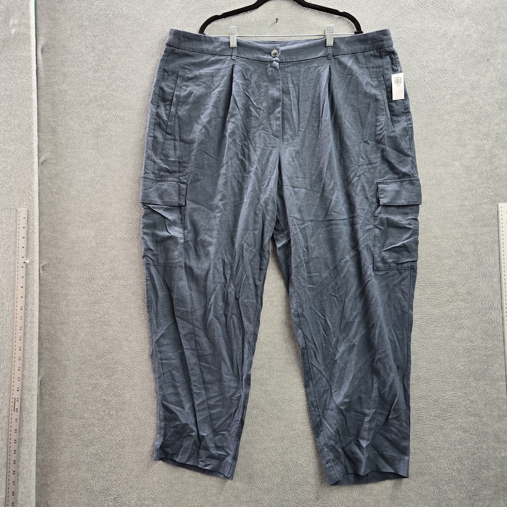Old Navy Women Pants XXL Blue Dress Pants Taylor Straight Trouser 27" NWT